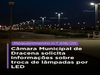 Câmara solicita informações sobre troca de lâmpadas de LED