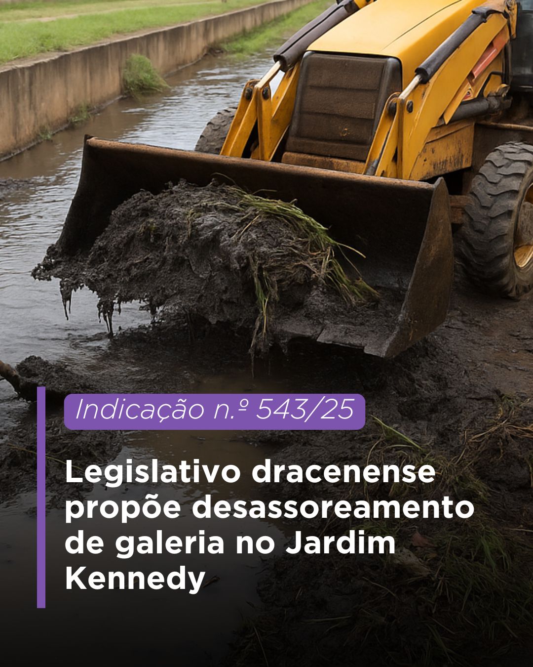 Legislativo dracenense propõe desassoreamento de galeria no Jardim Kennedy