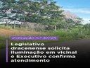 Legislativo dracenense solicita iluminação em vicinal e Executivo confirma atendimento Legislativo dracenense solicita iluminação em vicinal e Executivo confirma atendimento