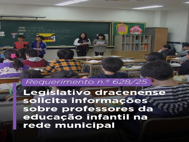 Legislativo dracenense solicita informações sobre professores da educação infantil na rede municipal