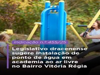 Legislativo dracenense sugere instalação de ponto de água no Bairro Vitória Régia