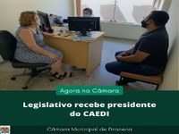 Legislativo recebe visita do CAEDI