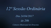 Ordem do Dia da 12ª Sessão Ordinária
