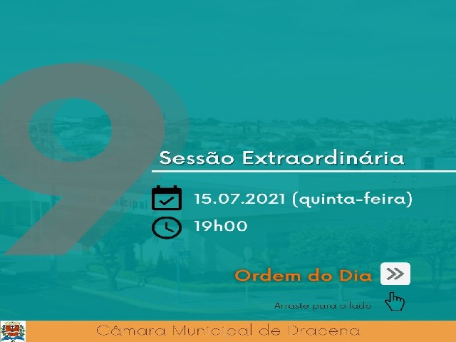 Vereadores se reúnem para 9ª sessão extraordinária